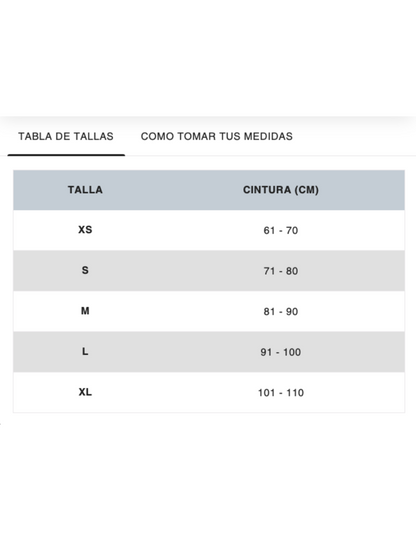 FAJA DE 3 VELCROS TALLE LARGO